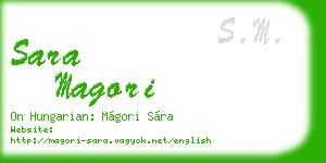 sara magori business card