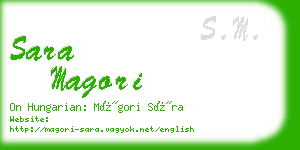 sara magori business card